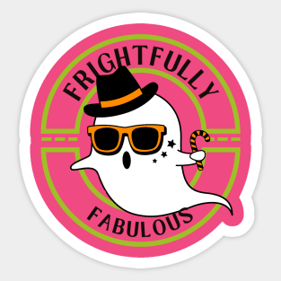 Frightfully Fabulous Ghost: Halloween Style Sticker